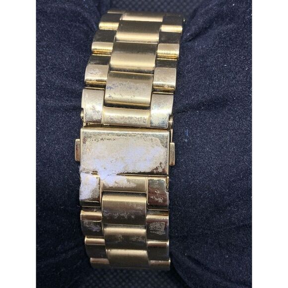 Michael Kors MK5605 Unisex Watch Chronograph Champagne Dial Stainless Steel O650 - Picture 3 of 8